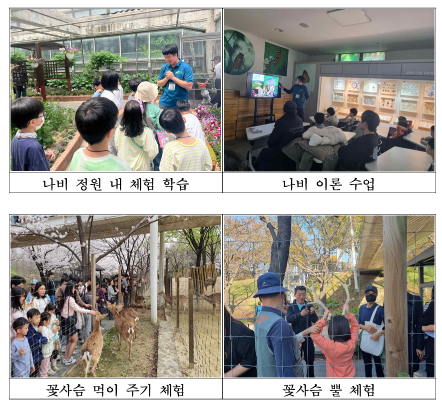 서울 숲 나비가든의 생태체험 모습